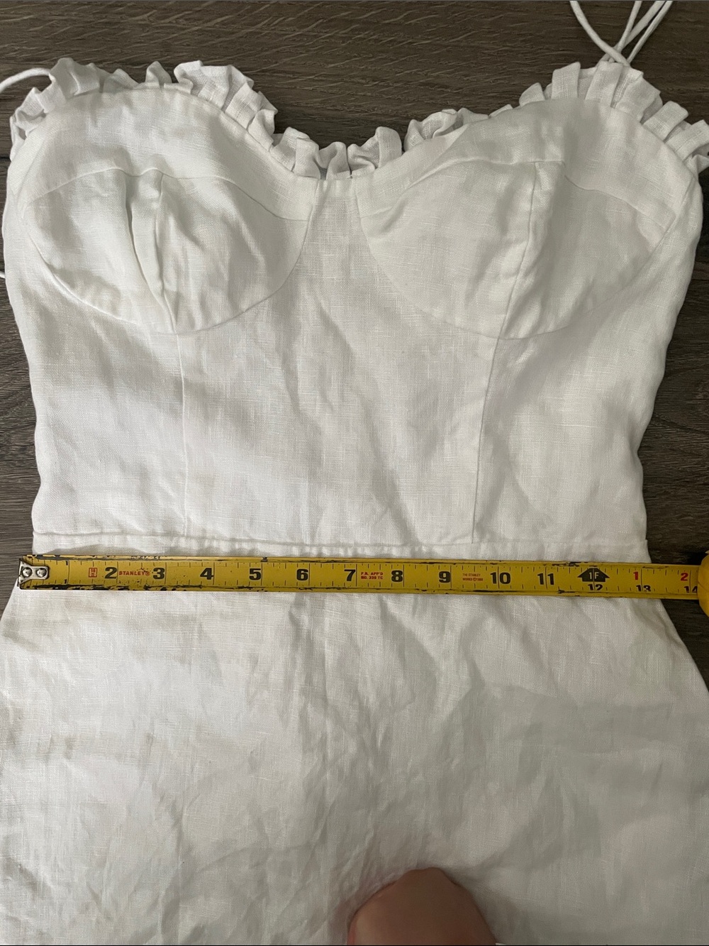 Reformation- Andie Linen White Slip Dress - Picture 8 of 10
